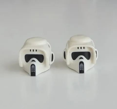 LEGO Star Wars Dual Molded Imperial Scout Minifigure TWO Helmets 48156pb01 Part