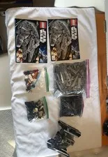 LEGO Star Wars OG Trilogy Lot - 7965 Millennium Falcon & 8017 Vader TIE Fighter