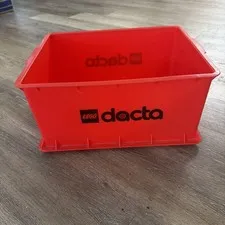 Lego Dacta Vintage Red Storage Organizing Bin Box Container 17 x 12.5 x 8”