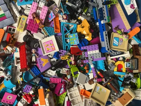 LEGO FRIENDS 2+ lb. Bulk Lot Of Random Mixed Bricks, Plates, Pieces, Minifigure