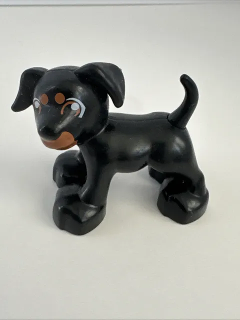 LEGO Duplo Black Dog Puppy Pet Animal Figure Replacement Piece