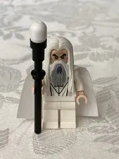 LEGO Lord of the Rings Saruman Minifigure w/ Staff lor058 Set 79005 Authentic 