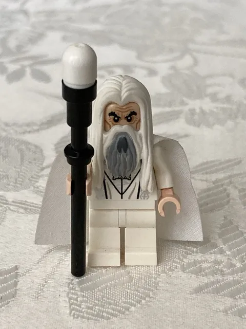 LEGO Lord of the Rings Saruman Minifigure w/ Staff lor058 Set 79005 Authentic 