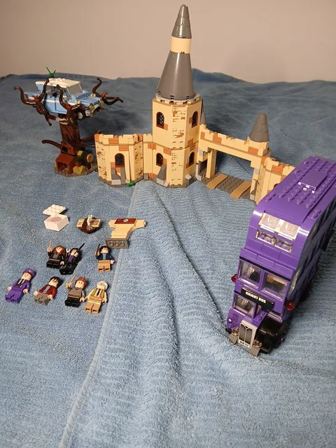 Harry Potter lego sets bundle with Hogwarts Whomping Willow And Knight Bus Sets