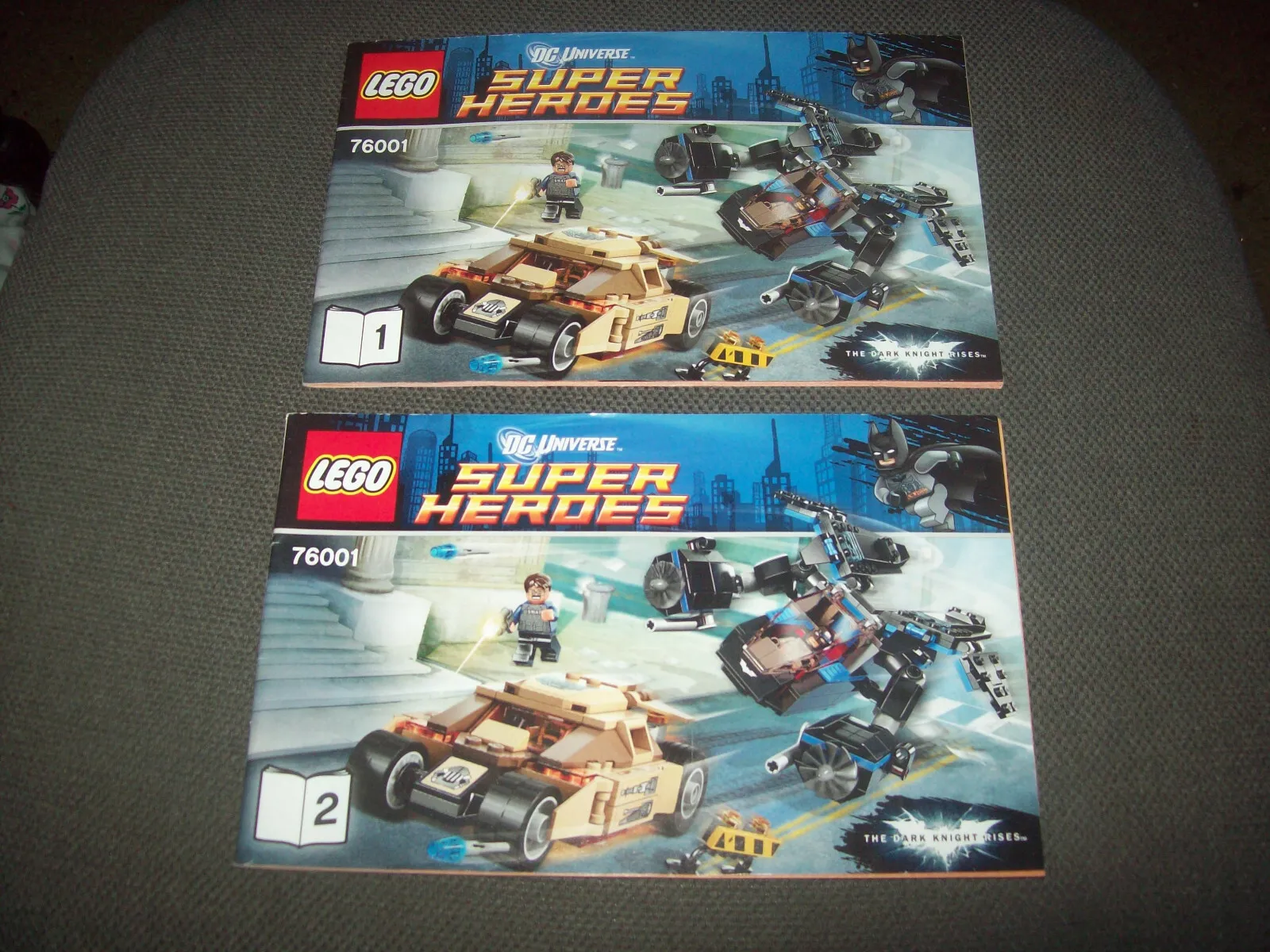 LEGO SUPER HEROES # 76001 THE BAT VS BANE: TUMBLER CHASE 2 INSTRUCTION BOOKLETS