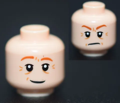 New LEGO Minifigure Head Light Nougat Mrs Proudfoot 10354 Arthur Weasley 6491308