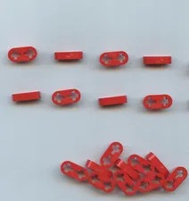 LEGO x 19 Red Technic, Liftarm 1 x 2 Thin NEW