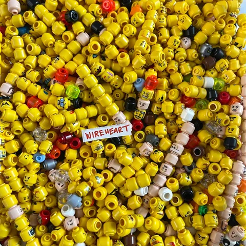 LEGO x50 Headpieces - CITY People Faces Male Female Yellow Hero Minifigure Parts