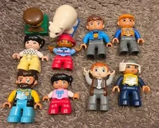 LEGO Duplo Replacement People Figures and Animals Lot of 10 Mixed Themes