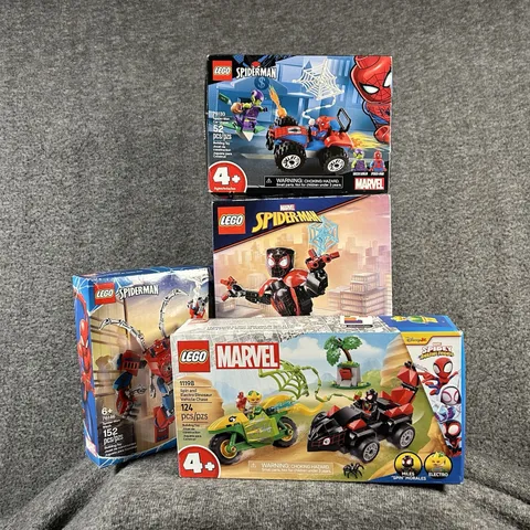 LEGO Marvel Spider-Man Bundle 4 Set Lot Sealed NIB Miles Mech Car Spin Electro