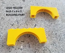 LEGO Yellow Arch 1 x 6 x 2 Building Part