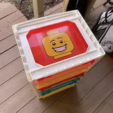 Vintage LEGO Iris 6-Case Workstation Storage Unit Tower Organizer 24"H