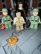 LEGO Indiana Jones 7625 Minifigure Lot - Indy, Marion Ravenwood, Russian Guards