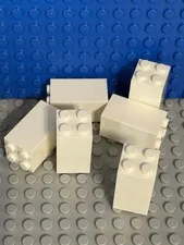 LEGO 2x2x3 White Bricks & Blocks Plastic Building Pieces Bulk Lot of 6