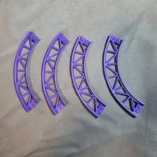 Lego Part 25061 Train Track Roller Coaster Curve 90° degrees Dark Purple