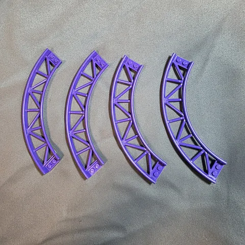 Lego Part 25061 Train Track Roller Coaster Curve 90° degrees Dark Purple