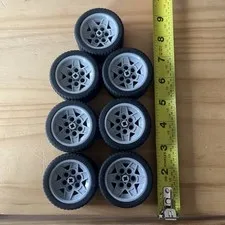 Lot of 7 LEGO Wheel with Tire 56 x 28 zr