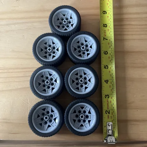 Lot of 7 LEGO Wheel with Tire 56 x 28 zr