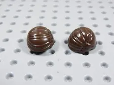 LEGO Lot of 2 Dark Brown Short Hair Combed to Side Minifig BJ