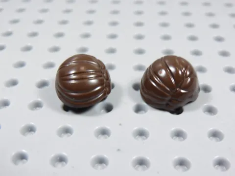 LEGO Lot of 2 Dark Brown Short Hair Combed to Side Minifig BJ