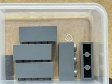 LEGO Parts - Dark Bluish Gray Brick 1 x 3 - No 3622 - QTY 5