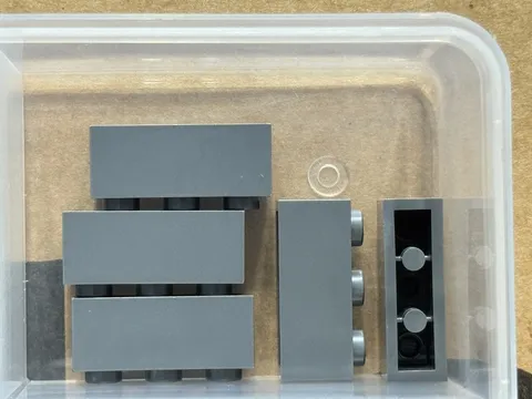 LEGO Parts - Dark Bluish Gray Brick 1 x 3 - No 3622 - QTY 5