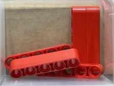 LEGO Parts - Red Technic, Liftarm Thick 1 x 5 - No 32316 - QTY 5