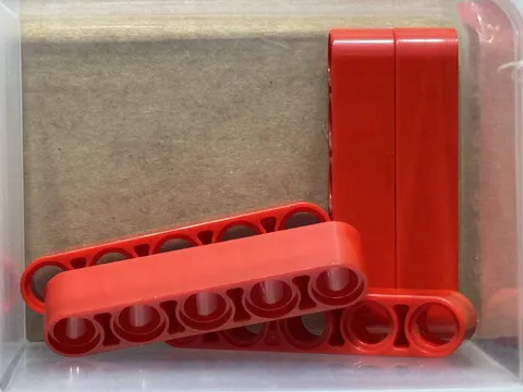 LEGO Parts - Red Technic, Liftarm Thick 1 x 5 - No 32316 - QTY 5