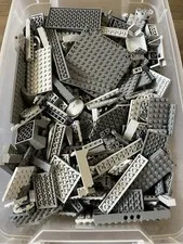 LEGO Bulk Lot, Brick & Plate Pieces Mixed. 6.55 lbs of Gray Color Sorted Pieces