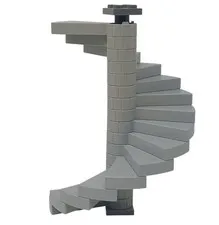 LEGO Spiral Staircase 16 Steps W/ Support Gray Replacement Part 40243 #M-4