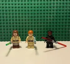 RARE Lot of 3 Lego Star Wars Figures Minifigs 75169 Darth Maul, Obi-Wan, Qui-Gon