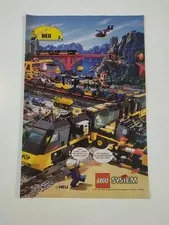 Rare Advertising Flyer Promotional Sheet LEGO City City Train 4559 4555 4532 4565 1996