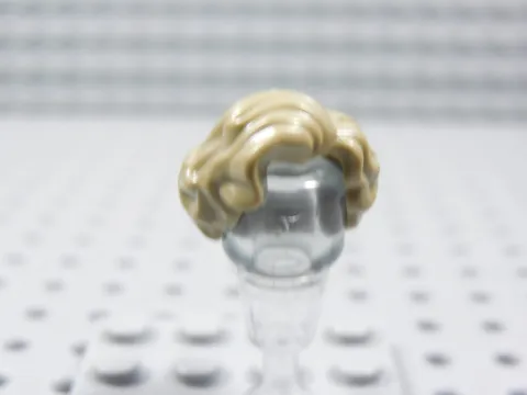 LEGO Female Girl Dark Tan Short Hair Minifig Curly Wavy BQ