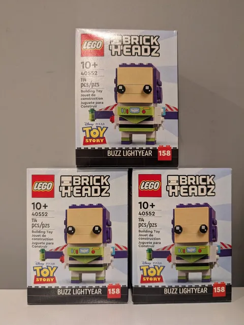 Lego 40552 Brickheadz Toy Story Buzz Lightyear New Sealed Lot Of 3