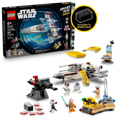 LEGO Star Wars SMART Play: Luke’s Red Five X-Wing Interactive Building Toy