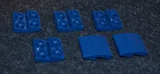 (6) 2x2 Dark Blue Inverted Rounded Bottom Bow Bricks ~ NEW Lego Parts ~