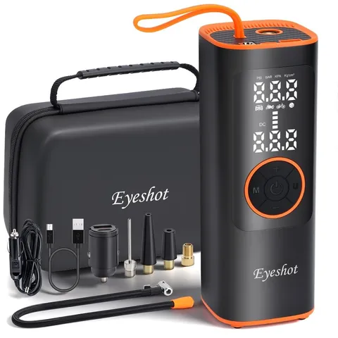 Eyeshot Tire Inflator Portable Air Compressor Battery Capacity 150Psi Cordless