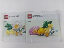 LEGO Sunny Bouquet Botanical Collection 10347 Instructions Manual Book Set Of 2