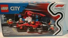 LEGO 60443 City F1 Pit Stop & Pit Crew with Ferrari Car New Factory Sealed Box +