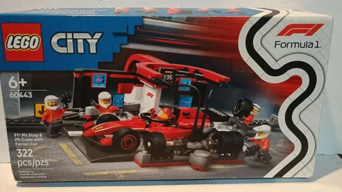 LEGO 60443 City F1 Pit Stop & Pit Crew with Ferrari Car New Factory Sealed Box +
