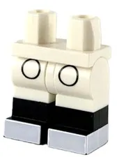 Lego 71024 New DISNEY MICKEY MOUSE Minifig LEGS White Black Boot Buttons D499