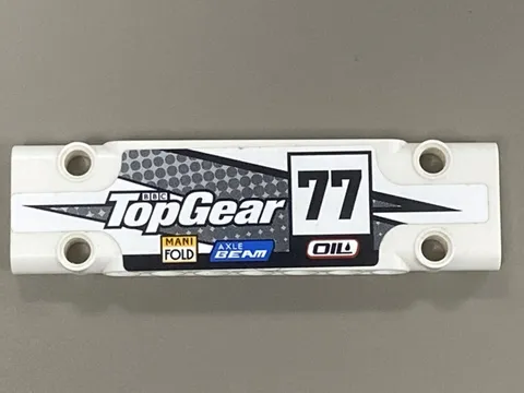 LEGO White Technic Panel Plate 3x11x1 Top Gear Right Sticker 15458pb037R 42109