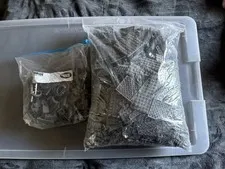 Lego Bulk Lot Of 5 Lbs Of Dark Grey Plates And Bricks