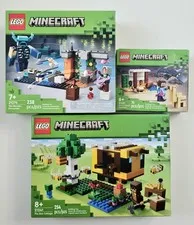 Lego Minecraft Sets Lot 21241, 21274, 21251 New Sealed 