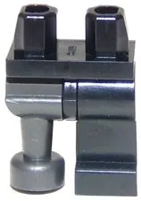 LEGO® 970d12 - Hips and 1 Black Left Leg, 1 Pearl Dark Gray Pirate Peg Leg
