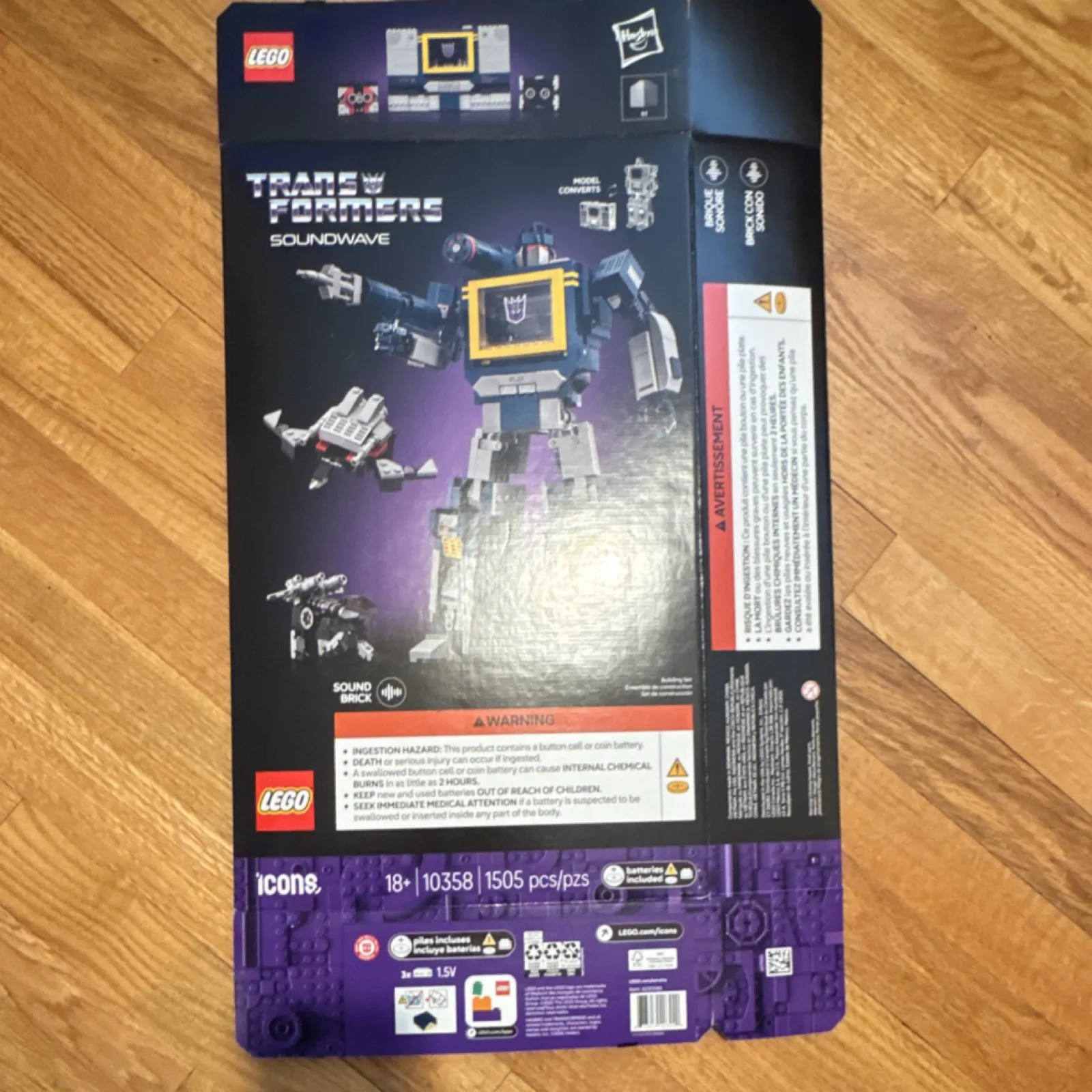LEGO Icons Soundwave 10358 Box Only 