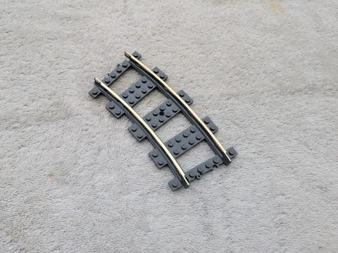 Lego 9v Curve Track Dark Bluish Gray 2867c01
