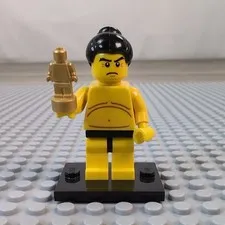 Lego Sumo Wrestler Minifigure Collectible Series 3 8803 CMF Rare HTF W Base