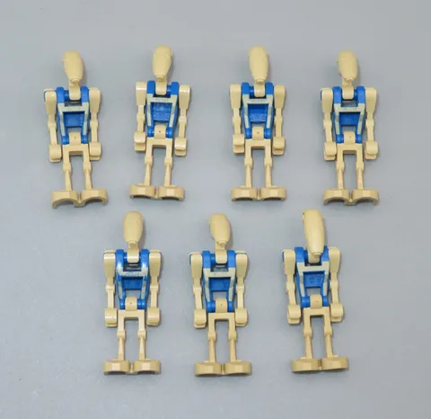 LEGO Star Wars 7 Battle Droid Pilots tan blue insignia minifigures 75086 7929