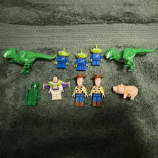 LEGO Toy Story Minifigure Lot Dirty Woody Buzz Lightyear Aliens Rex Hamm